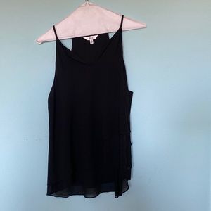 Norah black chiffon layered top.  Size Medium.